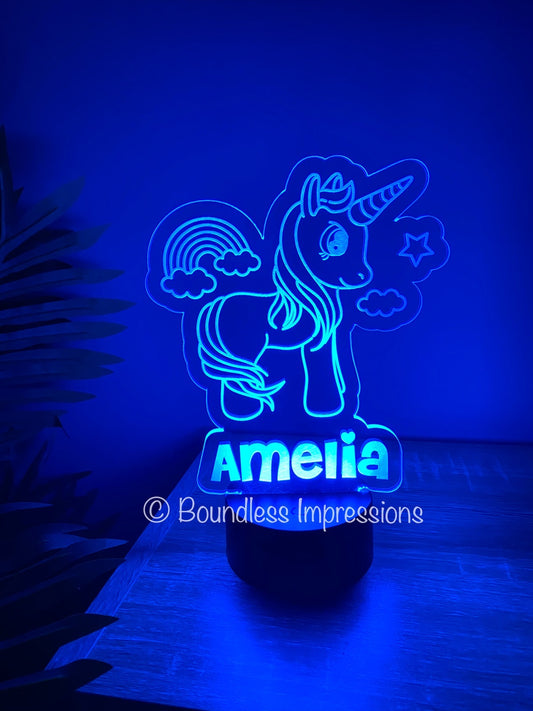 Personalised Custom Cut Out Colour Changing Night Lights