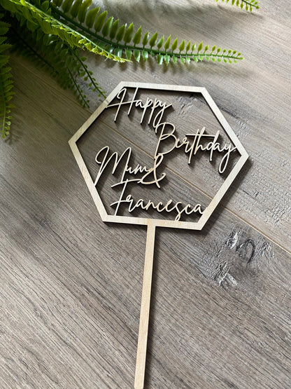 Specialty Timber Cake Toppers