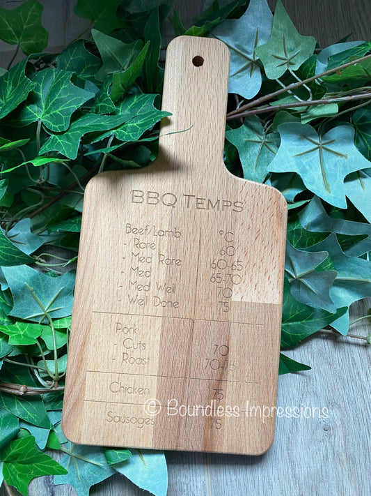 Small 'BBQ Temp' Chopping Board