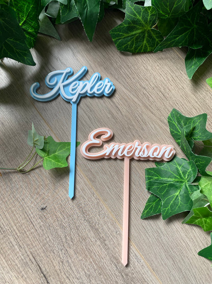 Medium 2 Layer Acrylic Cake Topper (12cm)