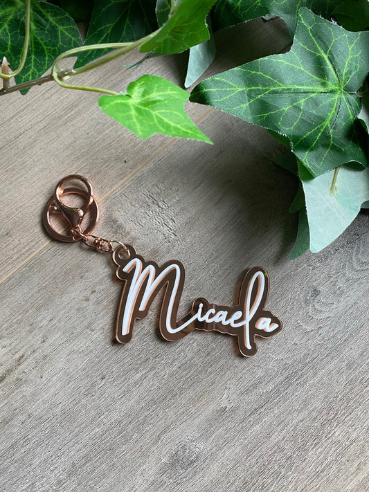 Deluxe 3D Name Keyring/Bag Tags