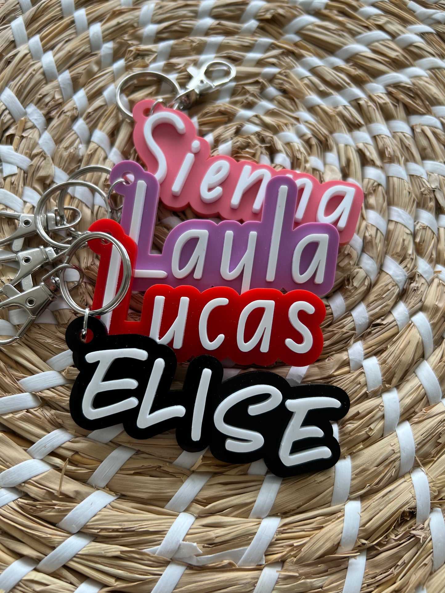 3D Name Keyring/Bag Tags