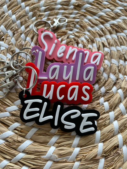 3D Name Keyring/Bag Tags